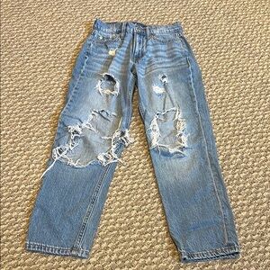 Women’s/juniors Distressed Blue Jeans